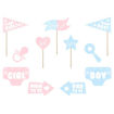 Picture of PHOTO PROPS GENDER REVEAL PARTY - 11 PACK